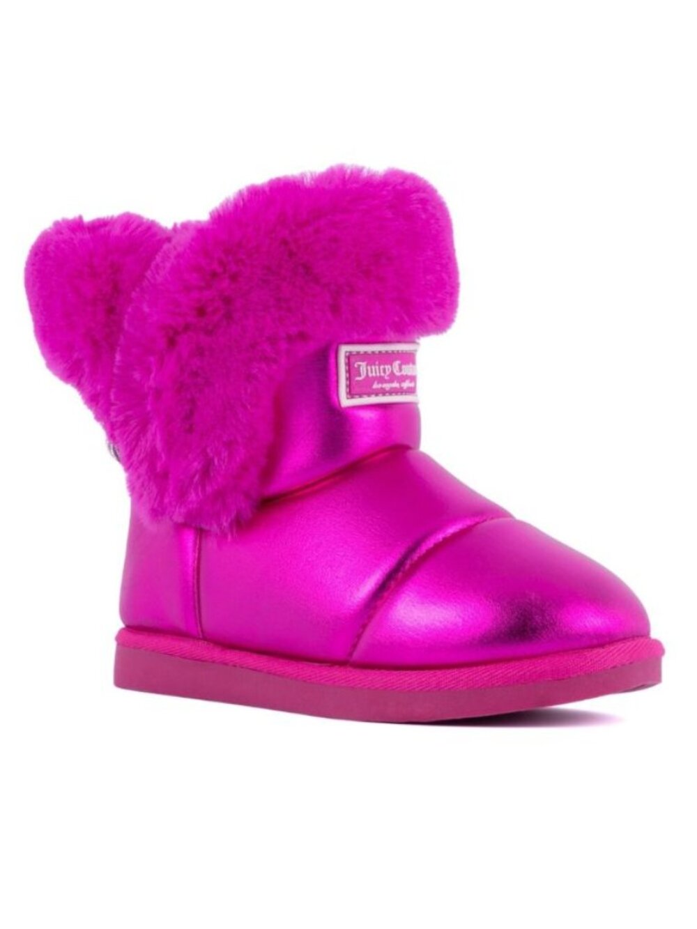 69$ Juicy Couture Kreed Metallic Cold Weather Boots Women's Size 6 Bright Pink